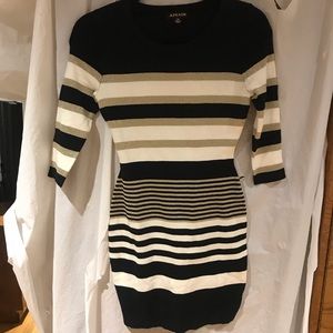 Junior Size Medium Striped Glitter Knit Dress NWOT
